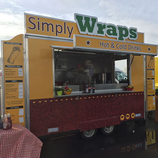 Mobile food unit selling wraps